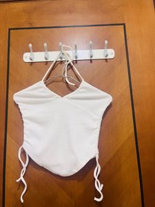 White Halter Top