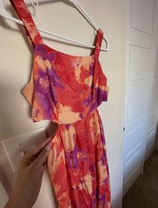 Junior SO Tiered Side Cutout Maxi Dress