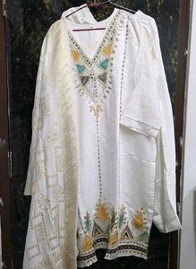 White Embroidered Salwar Kameez