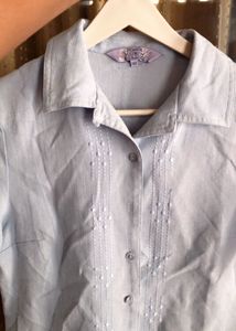 Pinterest and cute light blue shirt top