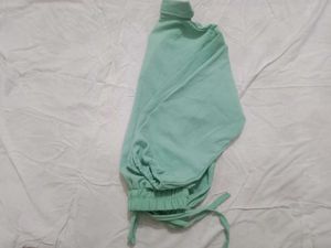 Mint Green Cropped Utility Blouse