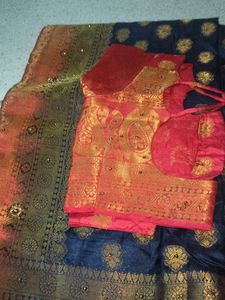 New Saree With Blouse.