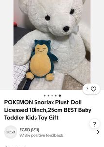 POKEMON Snorlax Plush Doll Licensed