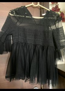 Zara Net Black Top