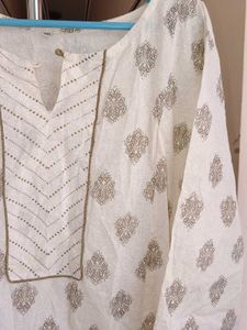 White Printed Kurti