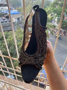 Shiny Wedge Heels