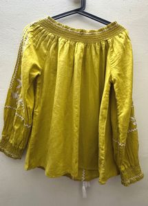 Embroidered Peasant Top