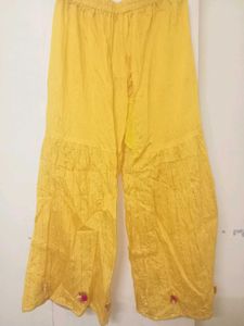 Yellow Embroidered Kurta with Dupatta💛