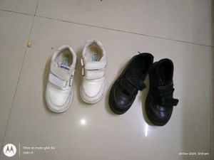 4-6 Year Kid&#39;s Black And White School 👟 Shoes