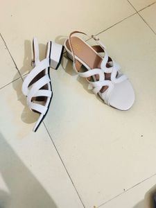 White Strappy Heel Sandals