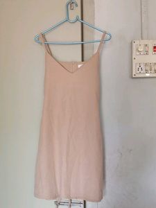 Nude Mini Slip Dress