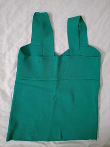 Green Knit Tank Top