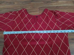 Red &amp; Gold Kurta Set