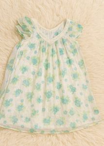 Floral Flutter Sleeve Organza Dress