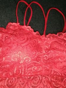 Red Padded Crop Top