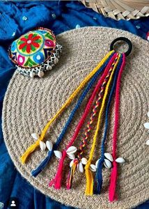 Braided Hair Tie with Shells