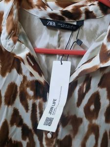 Zara Cheetah Print Shirt