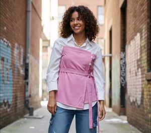 Pink & White Fashion Top