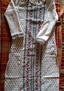 Pure Cotton Cream Colour Kurta