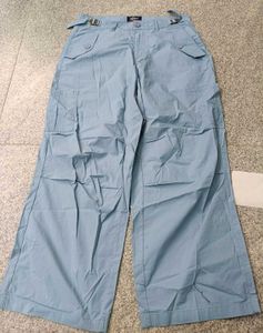 Roadster Light Blue Cargo Style Pants, 34 Size