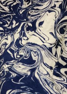 Blue &amp; White Print Top