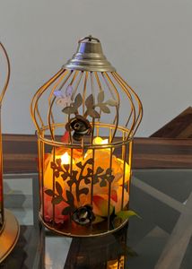 Iron Metal Cage Tea Candle Light Holder(small)