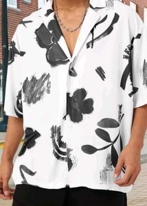 Printed OverSized Short Sleeve Shirt