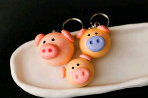 Cute Clay Animal Keychains