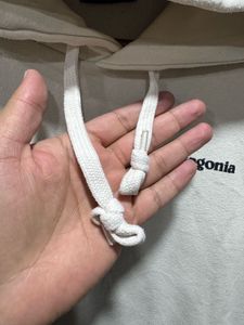 Patagonia P-6 Logo Uprisal White Baggy Hoodie