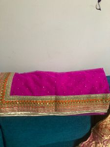Elegant Pink Ethnic Saree