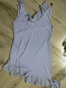 Ruffled Light Blue Mini Dress