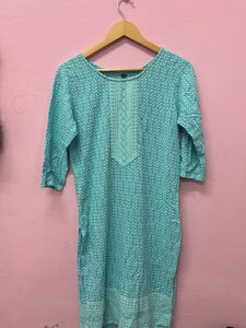 Elegant Blue Printed Kurti