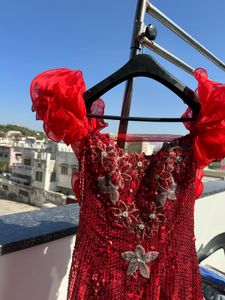 Red Fish Cut Trail Dress