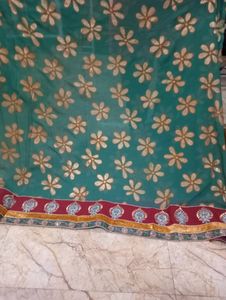 Double Shades Saree With Net Palla
