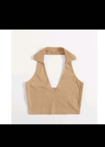 Collared Halter Top