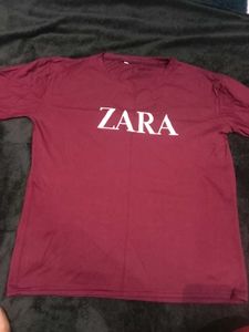 Zara Maroon T-Shirt