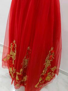 Stunning Red &amp; Gold  Gown