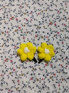 Crochet Stylish Flower Hair Clips