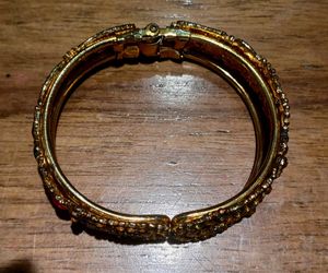 Gold-Tone Paisley Bangle Bracelet