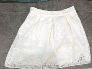 Coquette White Lace Mini Skirt