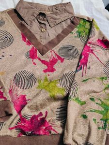 Vintage Abstract Print Sweatshirt