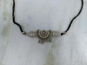 Boho Oxidised Silver Necklace
