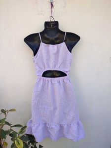 H&amp;M Cute Lilac Cut Out Dress
