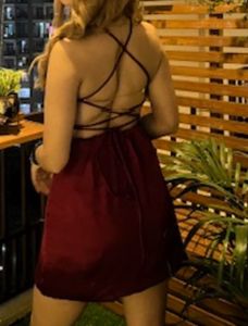 Backless Satin Dress