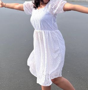 White Eyelet Dress