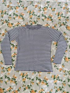 Striped Turtleneck Top