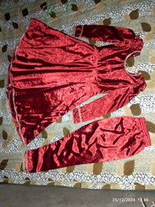 Marron Colour Frock & Pant
