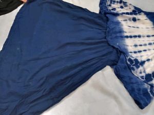 Blue Tie-Dye Dress