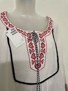White Pure Linen Kurta Vintage Vibe