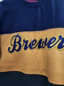 Brewers Color Block Crewneck
